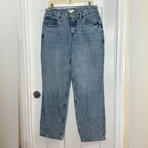Good American Light Blue Straight Leg Jeans Size 6